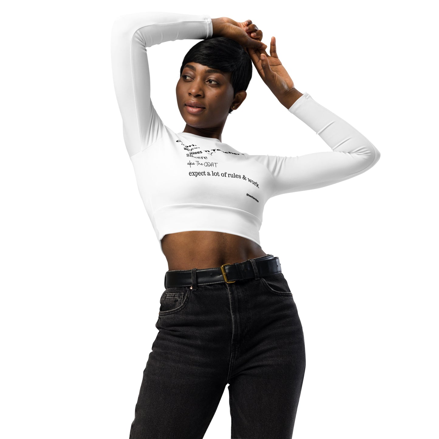 Capricorn Teacher long-sleeve crop top